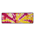 Red And Yellow Spider Tie Dye Print Long Kitchen Mat