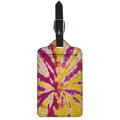 Red And Yellow Spider Tie Dye Print Luggage Tag