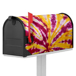 Red And Yellow Spider Tie Dye Print Mailbox Cover