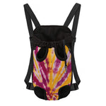 Red And Yellow Spider Tie Dye Print Pet Carrier Backpack