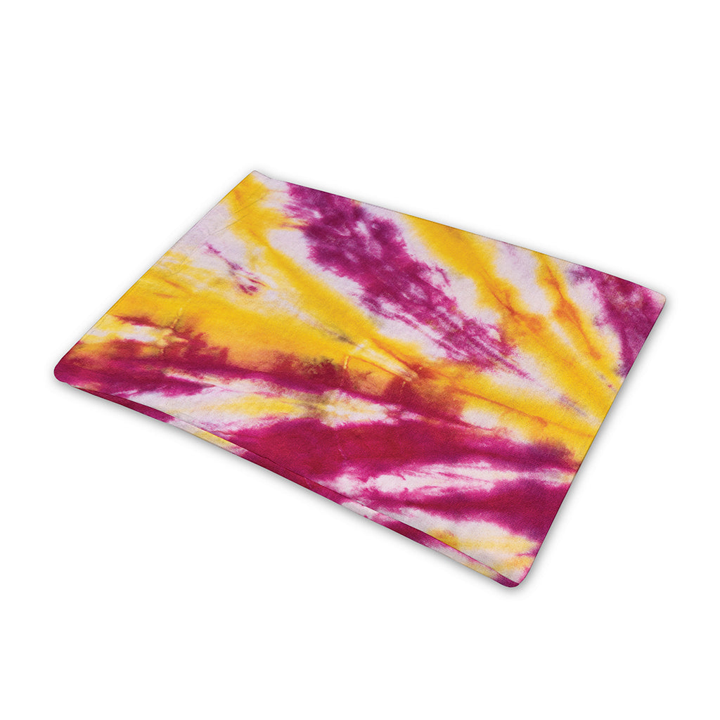 Red And Yellow Spider Tie Dye Print Pet Cooling Mat Cover