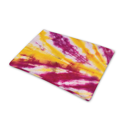 Red And Yellow Spider Tie Dye Print Pet Cooling Mat Cover