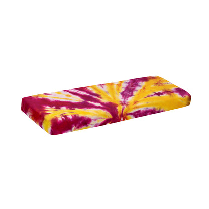 Red And Yellow Spider Tie Dye Print Piano Keyboard Cover