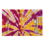 Red And Yellow Spider Tie Dye Print Placemat