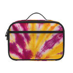 Red And Yellow Spider Tie Dye Print Portable Lunch Bag