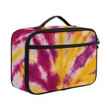 Red And Yellow Spider Tie Dye Print Portable Lunch Bag
