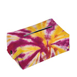 Red And Yellow Spider Tie Dye Print Rectangle Tissue Box Cover