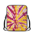 Red And Yellow Spider Tie Dye Print Rectangular Crossbody Bag