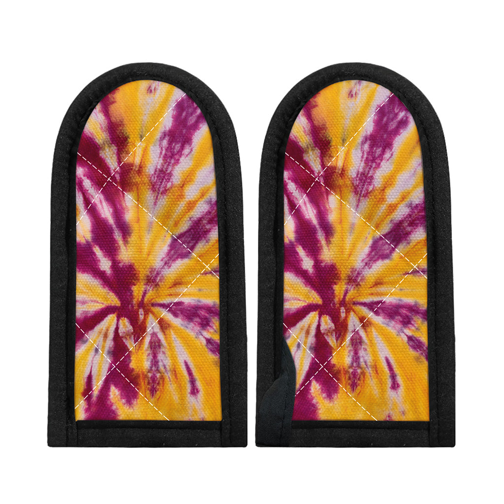 Red And Yellow Spider Tie Dye Print Skillet Handle Cover