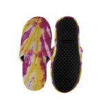 Red And Yellow Spider Tie Dye Print Slippers