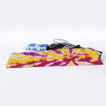 Red And Yellow Spider Tie Dye Print Sports Towel