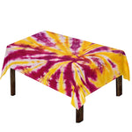 Red And Yellow Spider Tie Dye Print Tablecloth