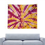 Red And Yellow Spider Tie Dye Print Tapestry