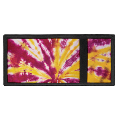 Red And Yellow Spider Tie Dye Print Trifold Wallet