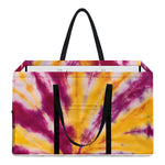 Red And Yellow Spider Tie Dye Print Utility Tote Bag
