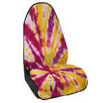 Red And Yellow Spider Tie Dye Print Waterproof Car Seat Cover
