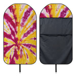 Red And Yellow Spider Tie Dye Print Waterproof Car Seat Cover