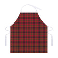 Red And Yellow Tartan Pattern Print Adjustable Apron