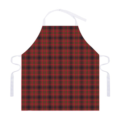 Red And Yellow Tartan Pattern Print Adjustable Apron