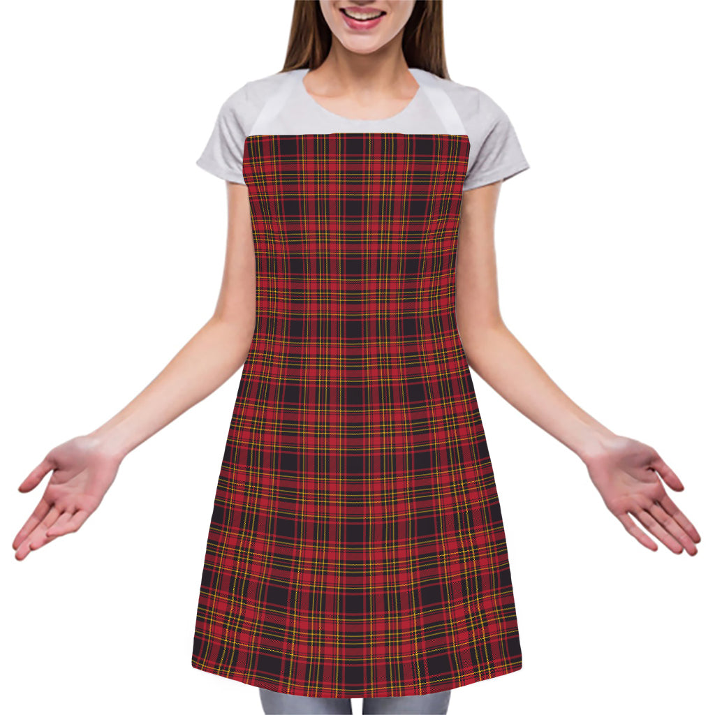 Red And Yellow Tartan Pattern Print Adjustable Apron