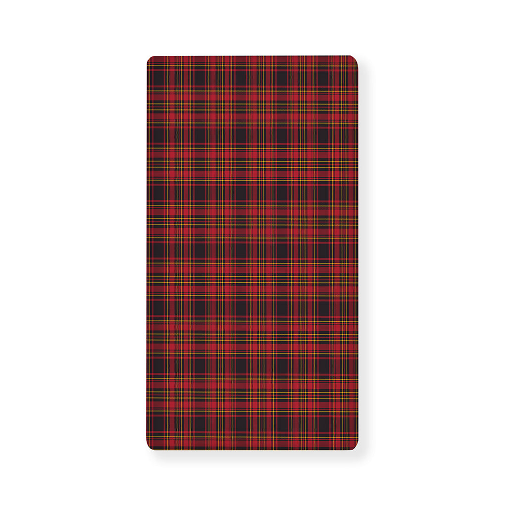Red And Yellow Tartan Pattern Print Baby Crib Sheet