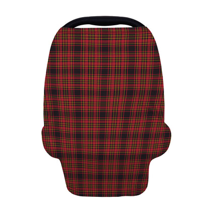 Red And Yellow Tartan Pattern Print Baby Seat Cover