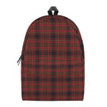 Red And Yellow Tartan Pattern Print School Backpack