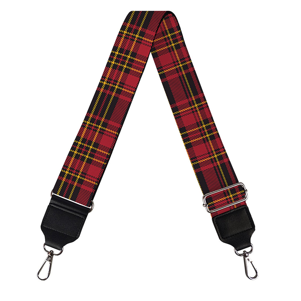 Red And Yellow Tartan Pattern Print Bag Strap