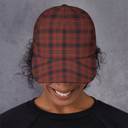 Red And Yellow Tartan Pattern Print Baseball Cap