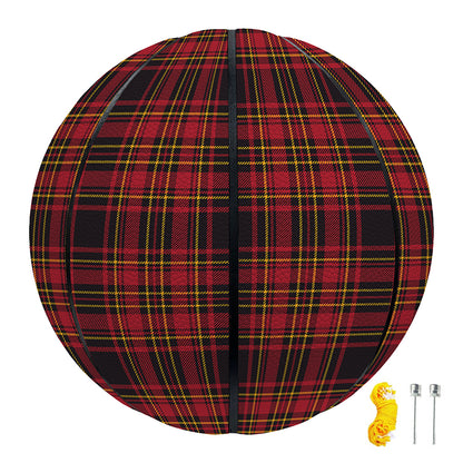 Red And Yellow Tartan Pattern Print Basketball