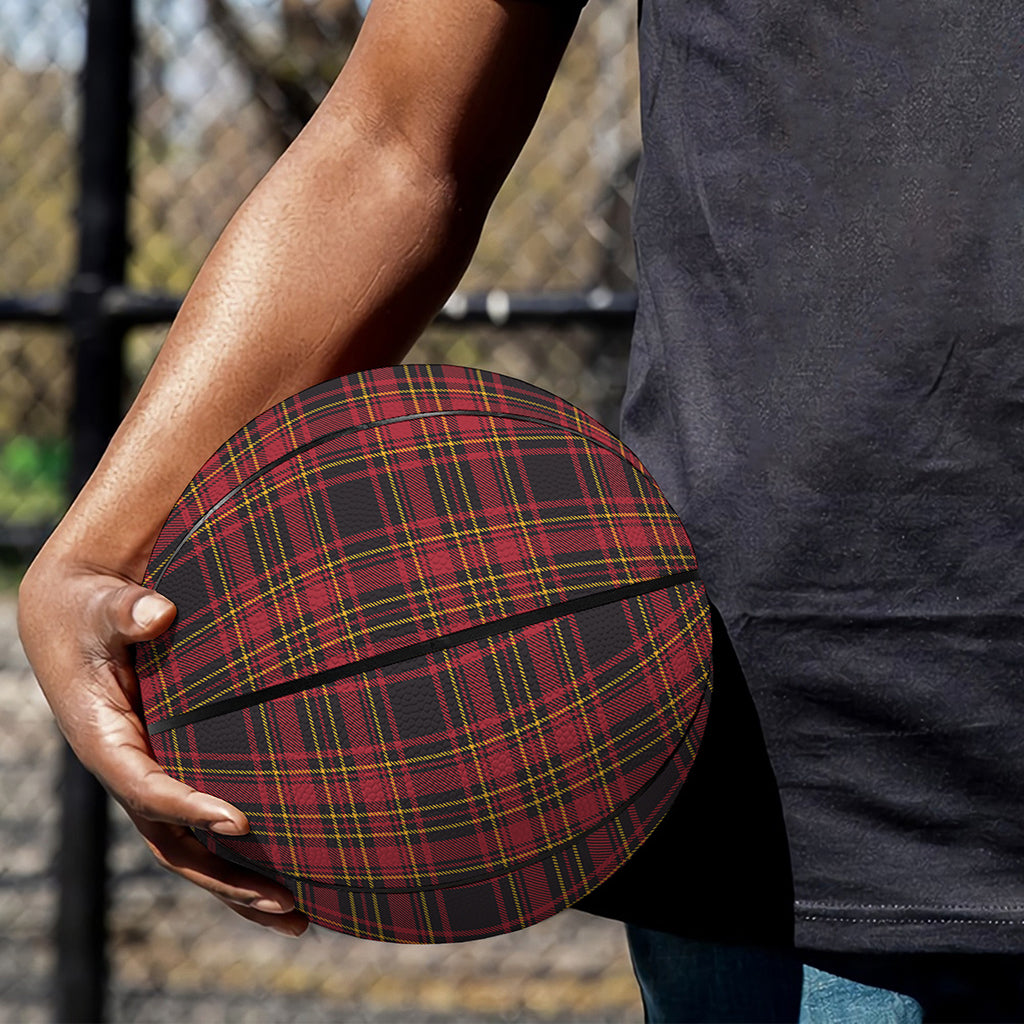 Red And Yellow Tartan Pattern Print Basketball