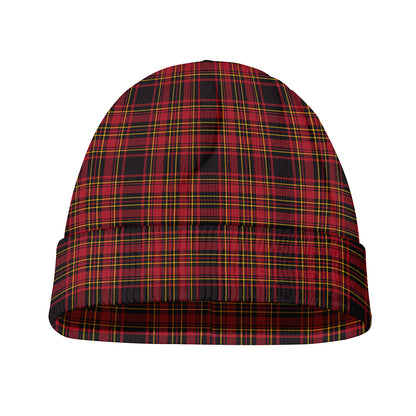 Red And Yellow Tartan Pattern Print Beanie