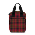 Red And Yellow Tartan Pattern Print Bible Tote Bag