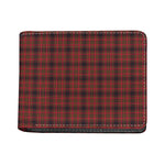 Red And Yellow Tartan Pattern Print Bifold Wallet
