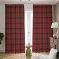 Red And Yellow Tartan Pattern Print Dimout Pencil Pleat Curtains