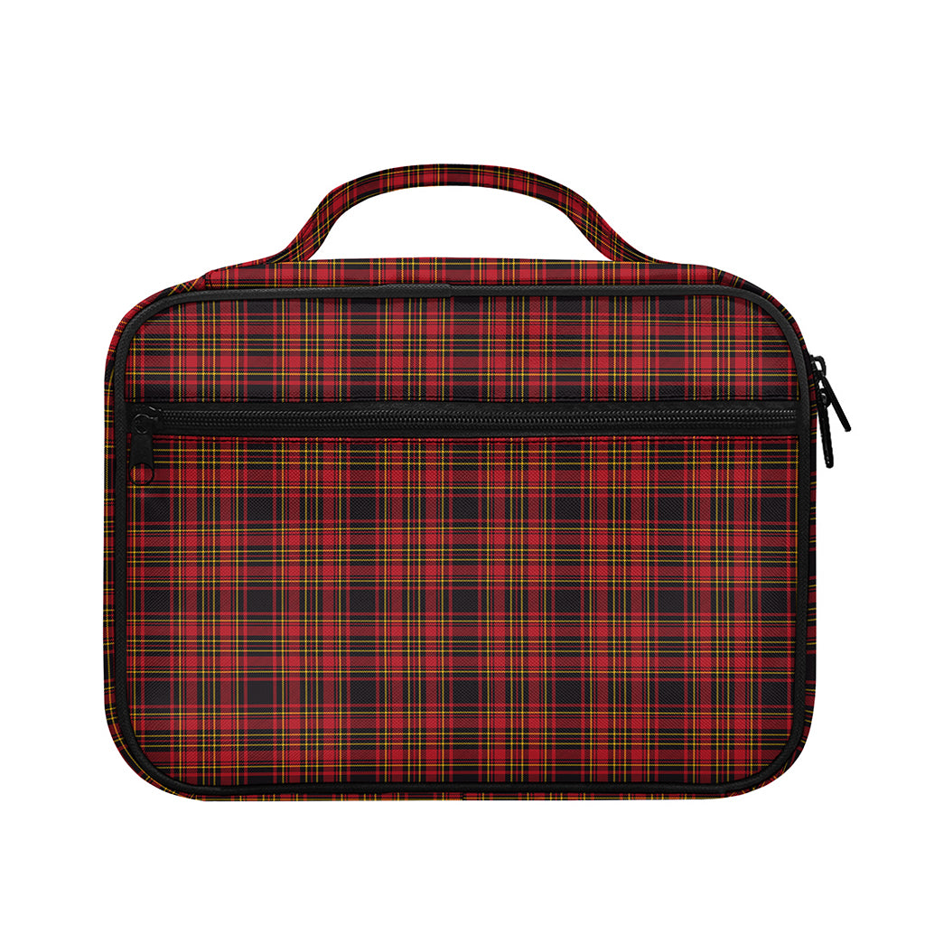 Red And Yellow Tartan Pattern Print Briefcase Bible Bag