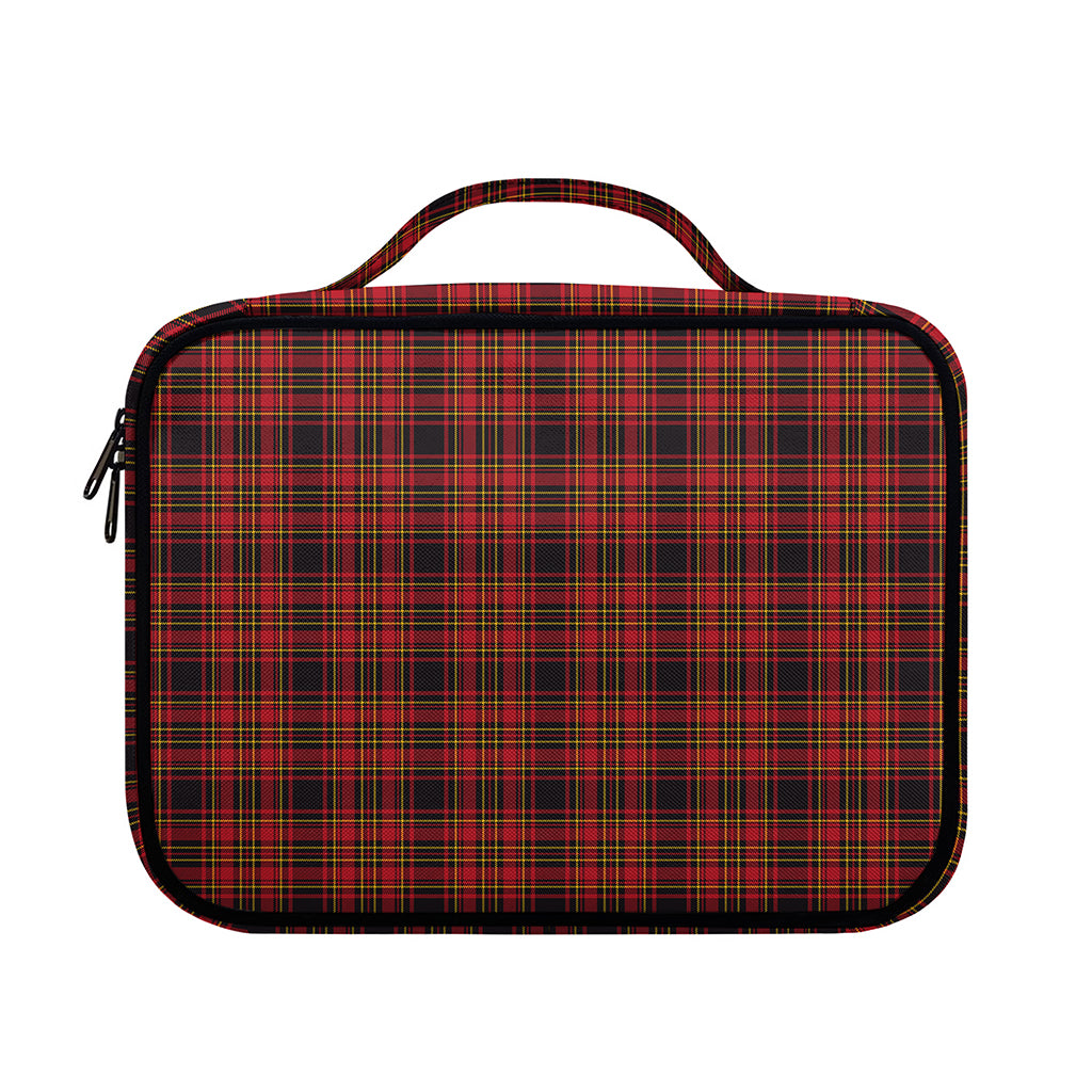Red And Yellow Tartan Pattern Print Briefcase Bible Bag