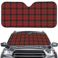 Red And Yellow Tartan Pattern Print Car Windshield Sun Shade