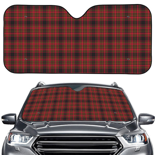 Red And Yellow Tartan Pattern Print Car Windshield Sun Shade