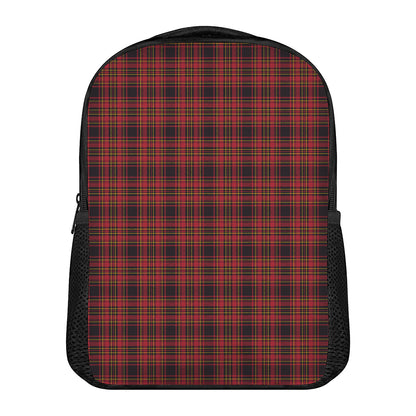 Red And Yellow Tartan Pattern Print Casual Backpack