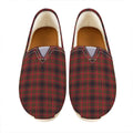 Red And Yellow Tartan Pattern Print Casual Shoes