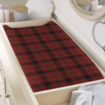 Red And Yellow Tartan Pattern Print Changing Pad Cover