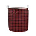 Red And Yellow Tartan Pattern Print Collapsible Laundry Basket