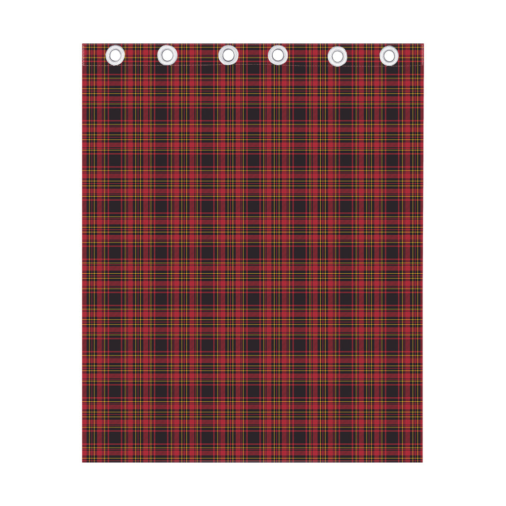 Red And Yellow Tartan Pattern Print Curtain