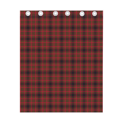Red And Yellow Tartan Pattern Print Curtain