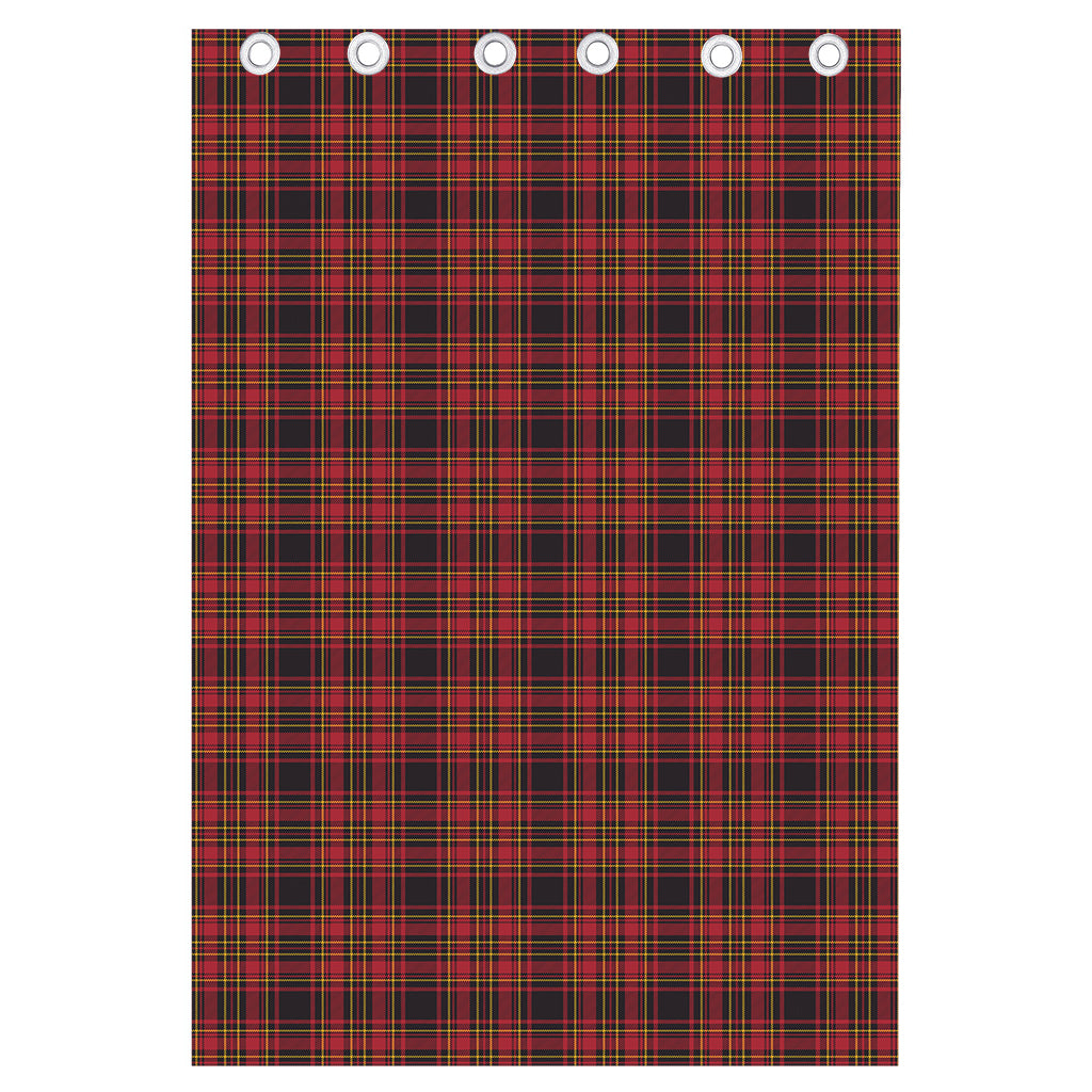 Red And Yellow Tartan Pattern Print Curtain