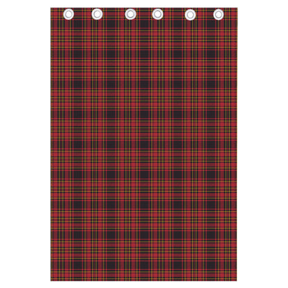 Red And Yellow Tartan Pattern Print Curtain