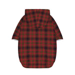 Red And Yellow Tartan Pattern Print Dog Zip Up Hoodie