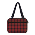 Red And Yellow Tartan Pattern Print Double Strap Bible Bag