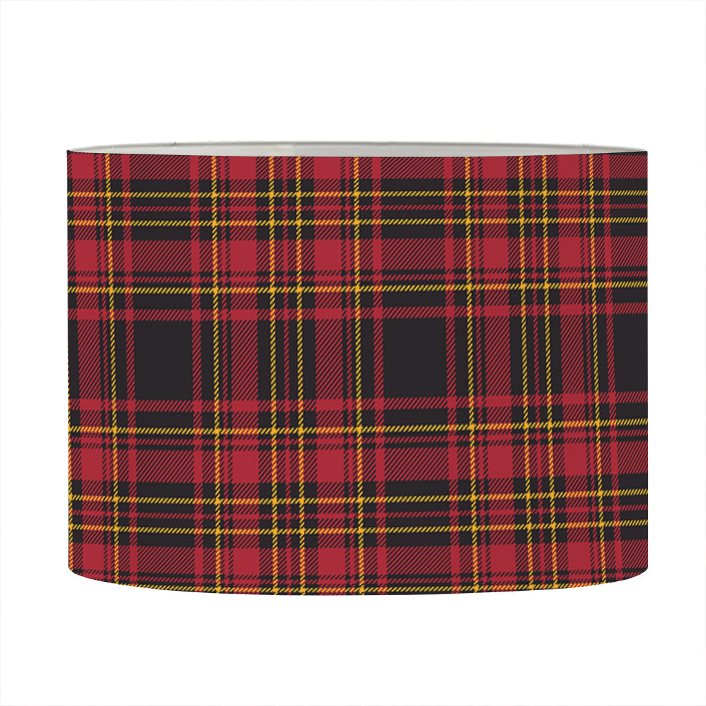 Red And Yellow Tartan Pattern Print Drum Lamp Shade